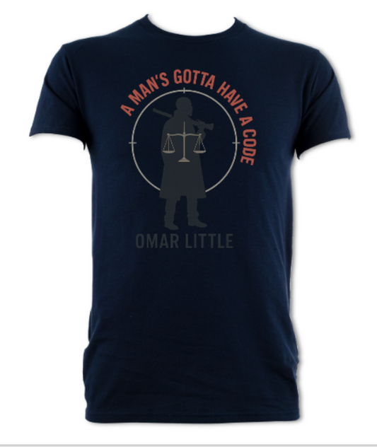 A Mans Gotta Have a Code logo short sleeved T-Shirt