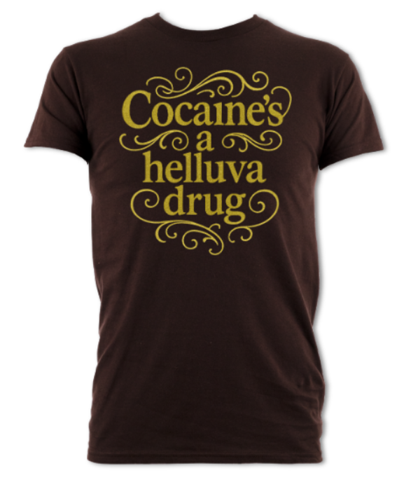 Cocaine's A Helluva Drug logo1 short sleeved t-shirt