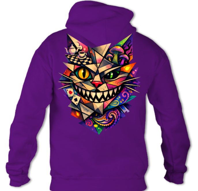 Cubist Cheshire Cat hoodie
