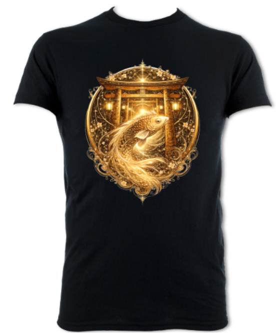 Fractal Koi Gate short sleeved t-shirt