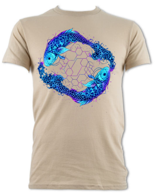 Geometric Fractal Koi Yin Yang t-shirt