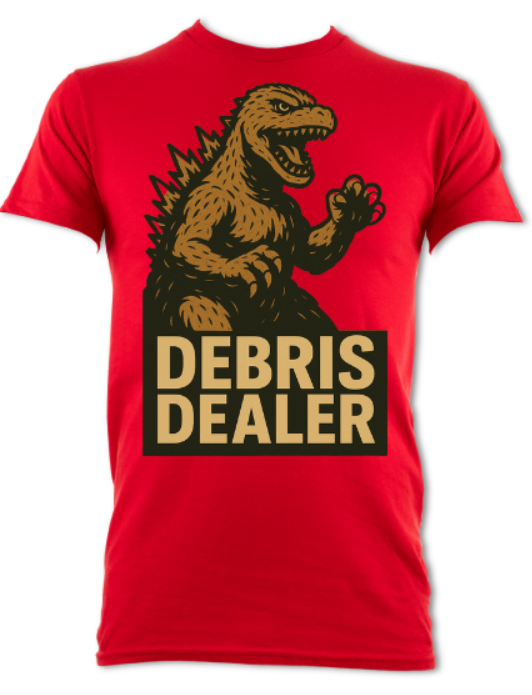 Godzilla Debris Dealer Tee Red Short Sleeved T-Shirt Red
