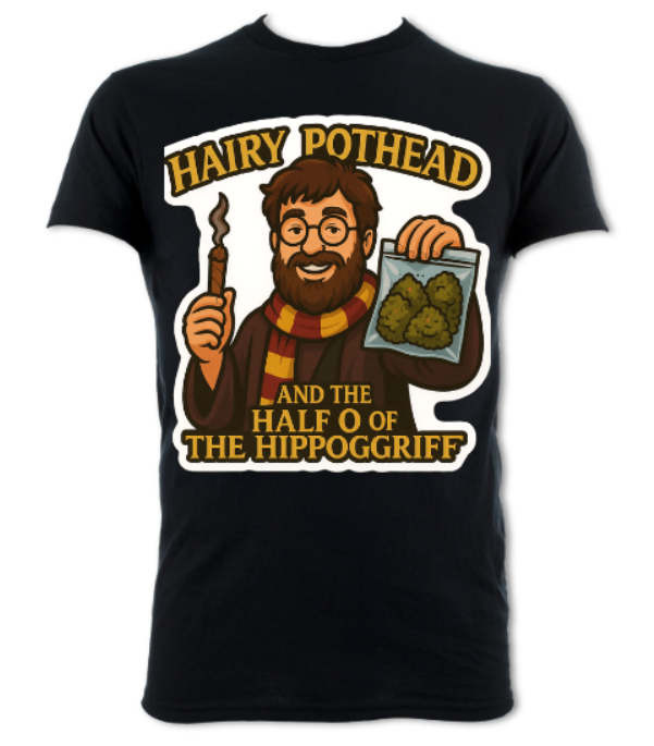 HAIRY POTHEAD AND THE HALF O SHIRT short sleeved t-shirt
