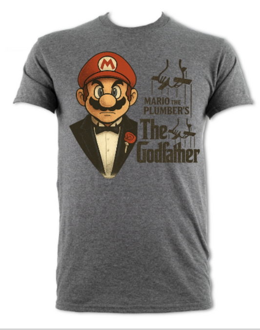 Mario The Plumber's The Godfather Short Sleeved T-Shirt