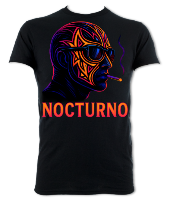 Nocturno Neon Luchador 2 Sided Short sleeved t-shirt