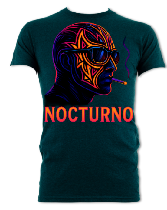 Nocturno Neon Luchador 2 Sided Short sleeved t-shirt