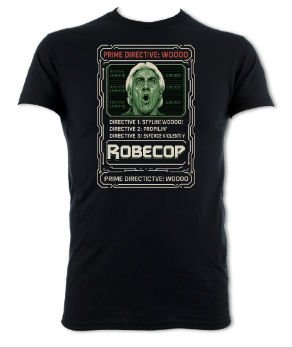 Robecop Prime directive Wooo Shirt graphite heather