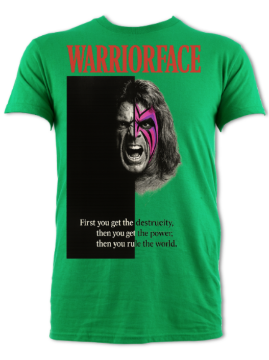 Warriorface poster Shirt Short Sleeved T-Shirt black
