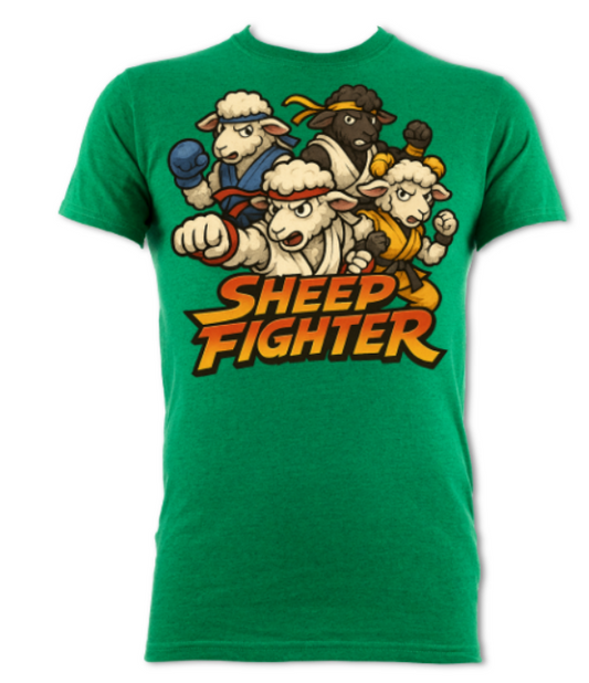 Sheep Fighter logo 1 short sleeved t-shirt