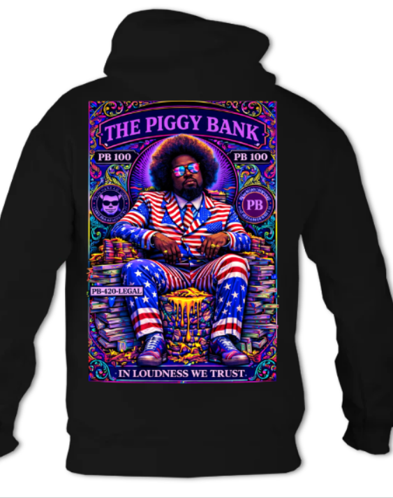 The Piggy Bank Hoodie — Offshore Vibes Collection Neon Paisley variant