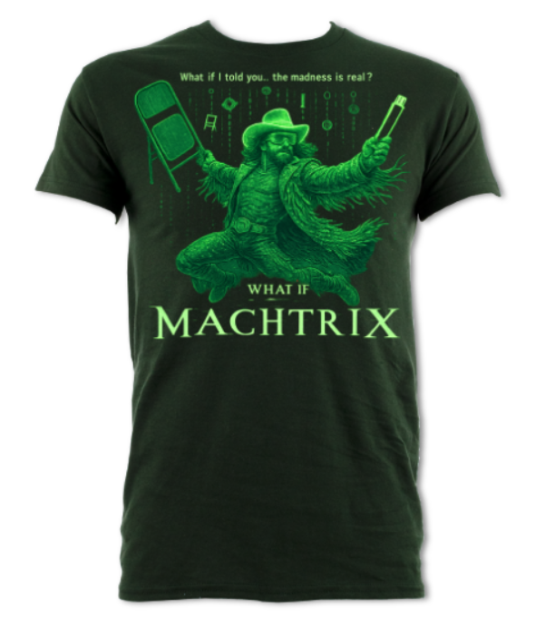 the Machtrix logo 2 short sleeved t-shirt