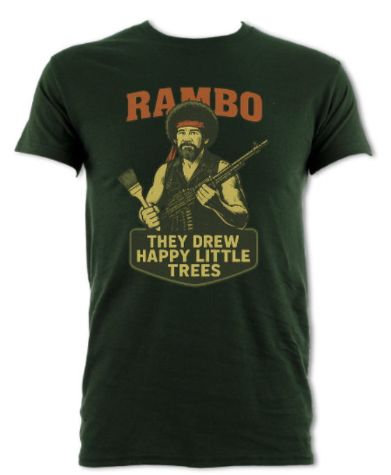 They Drew happy Little Trees shirt military green