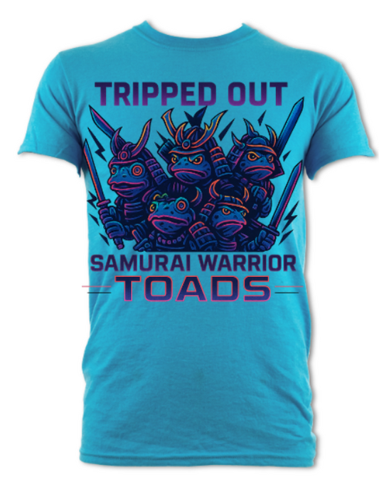 Tripped Out Samurai Warrior Toads logo shirt short sleeved t-shirt