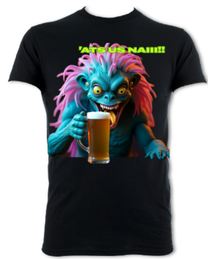 Pinting Alien 'Ats us naii Short sleeved T-Shirt