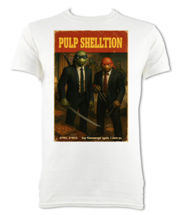Pulp Shelltion Parody Poster Short Sleeved T-shirt