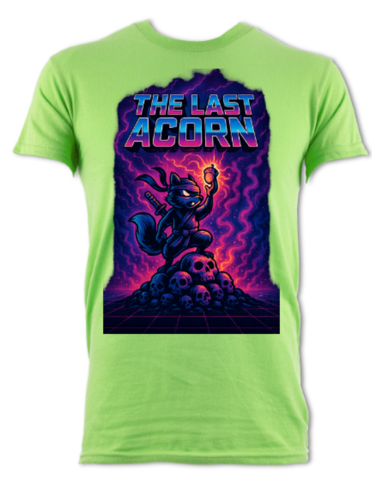 the Last Acorn short sleeved t-shirt black