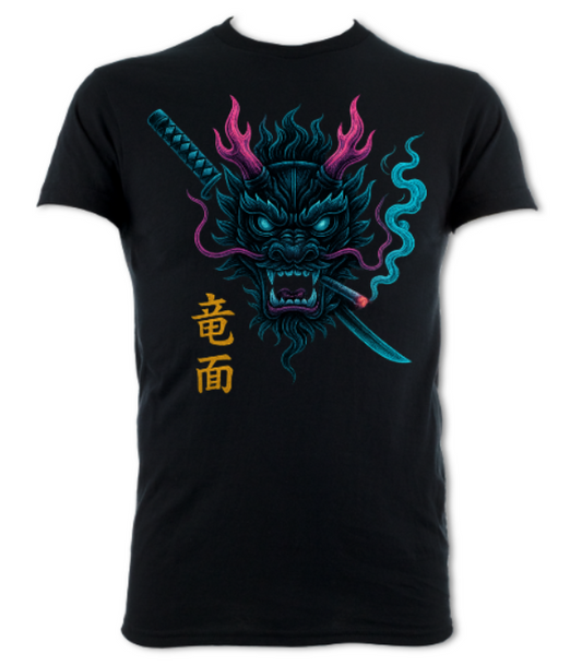 1 Mask of the Dragon short sleeved t-shirt