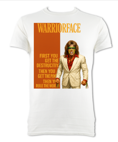 2 Warriorface poster Logo shirt black