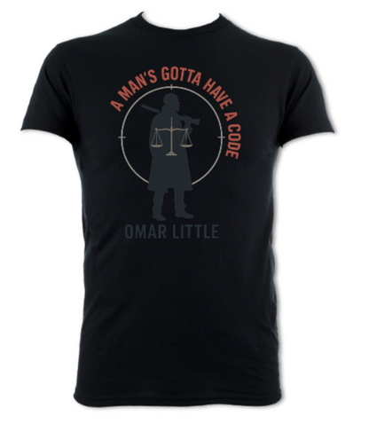 A Mans Gotta Have a Code logo short sleeved T-Shirt