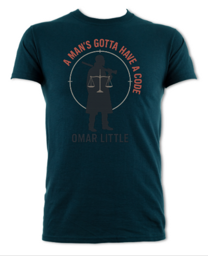 A Mans Gotta Have a Code logo short sleeved T-Shirt
