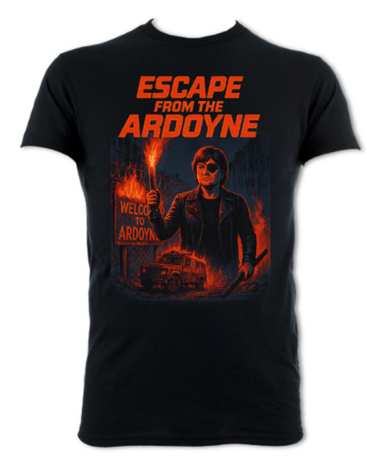 Arlene Foster in Escape From the Ardoyne short sleeved t-shirt black