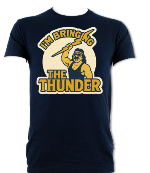 BRING THE THUNDER TEE NAVY