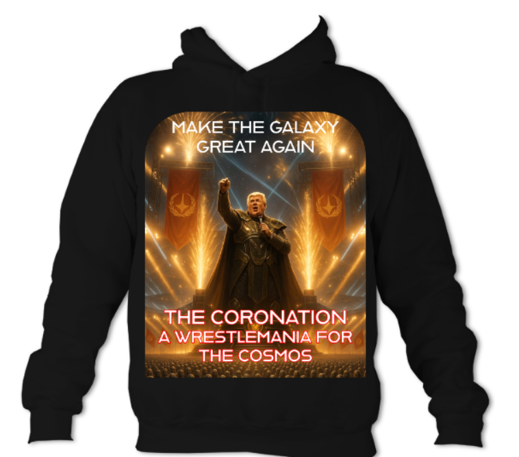 CORONATION OF EMPEROR TRUMP HOODIE black hoodie