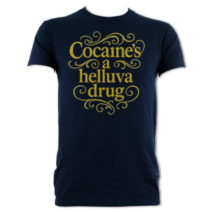 Cocaine's A Helluva Drug logo1 short sleeved t-shirt
