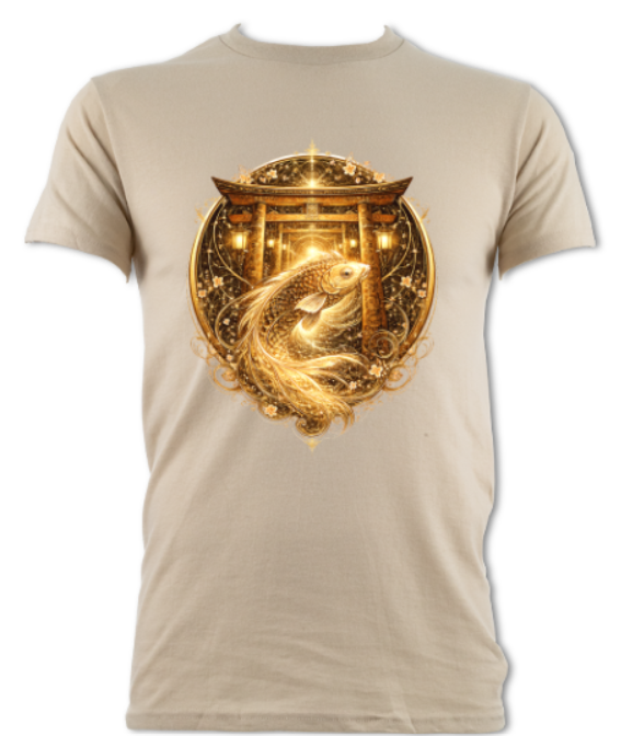 Fractal Koi Gate short sleeved t-shirt