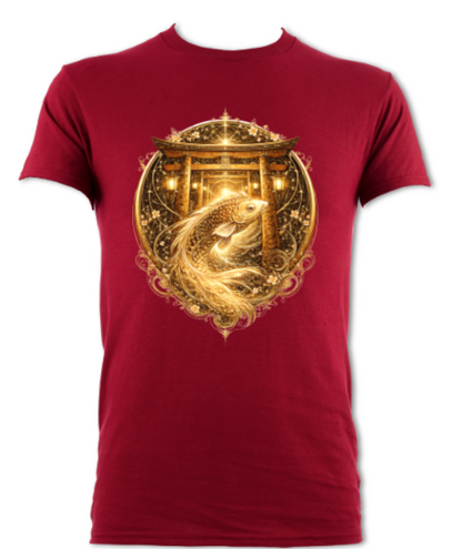 Fractal Koi Gate short sleeved t-shirt