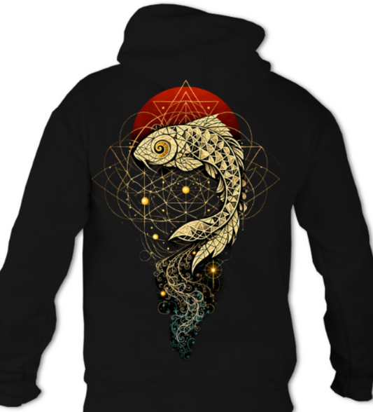 Fractal Koi Sun hoodie