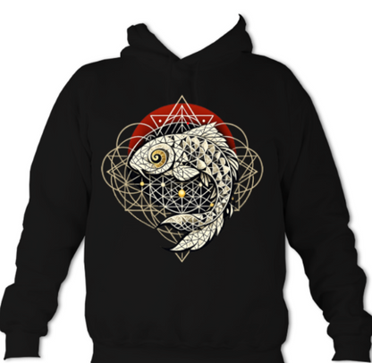 Fractal Koi Sun hoodie