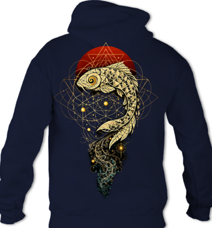 Fractal Koi Sun hoodie