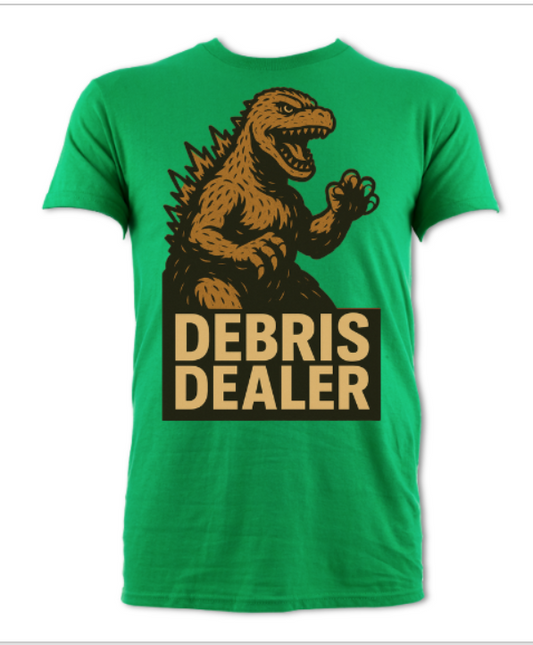 Godzilla Debris Dealer Tee Green Short Sleeved t-shirt Green