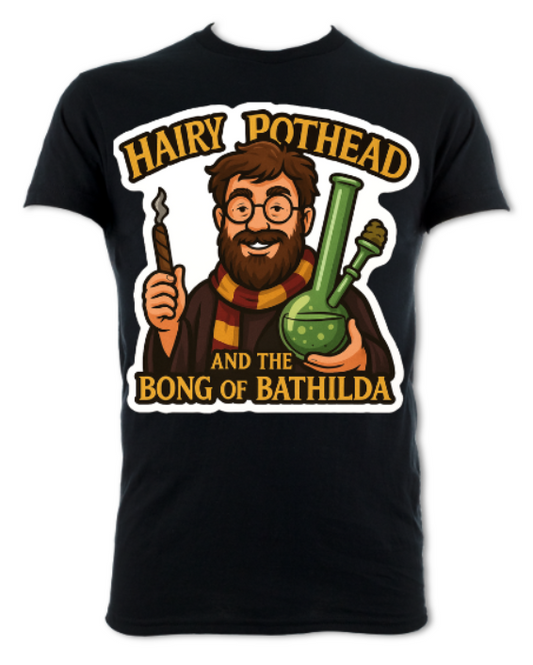 Hairy Pothead and the Bong of Bathilda shirt short sleeved t-shirt