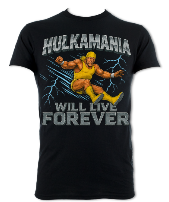 Hulkamania Will Live Forever Logo 1 Shirt Black