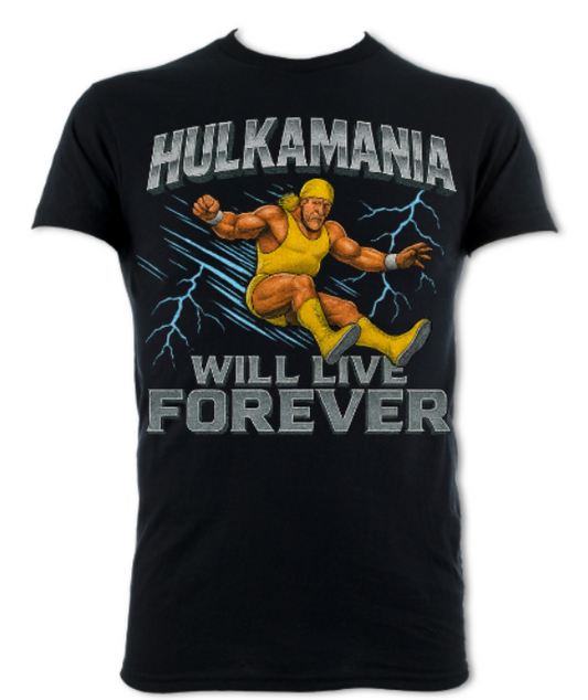Hulkamania Will Live Forever Logo 1 Shirt Black