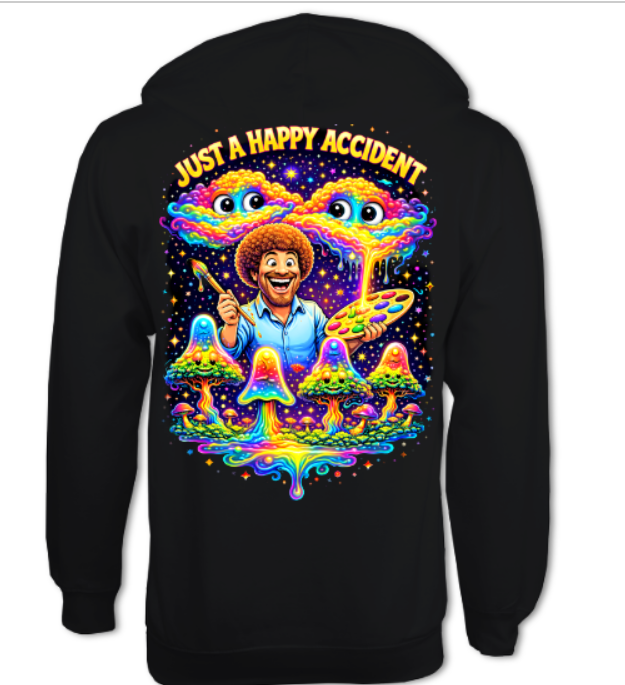 Just a Happy Accident Zip Hoodie