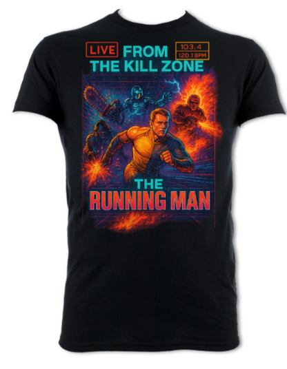 Live From the Kill Zone The Running Man short sleeved t-shirt