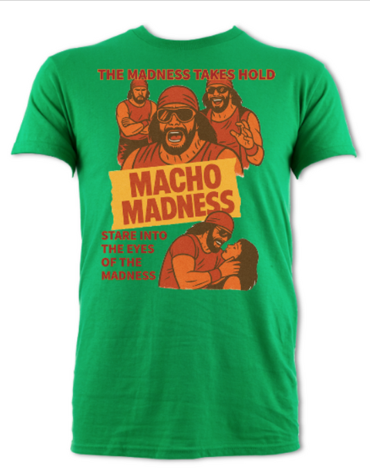 MACHO MADNESS RED YELLOW LOGO 2 tee orange short sleeved t-shirt orange