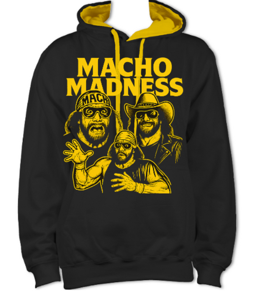 Macho Madness Hoodie Black Gold