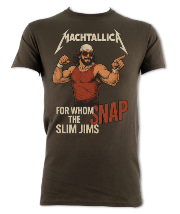 Machtallica For Whom The Slim Jim's Snap Short Sleeved T-Shirt
