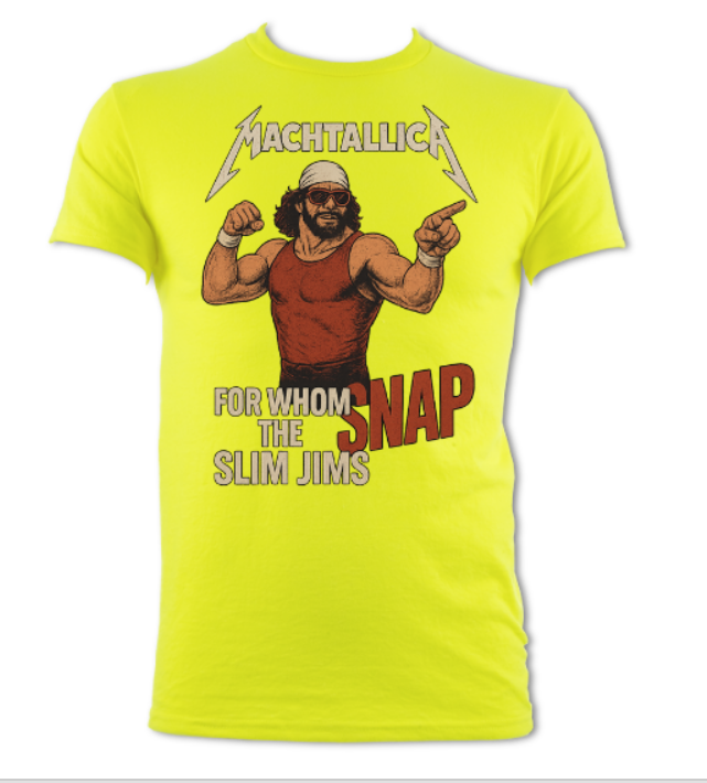Machtallica For Whom The Slim Jim's Snap Short Sleeved T-Shirt