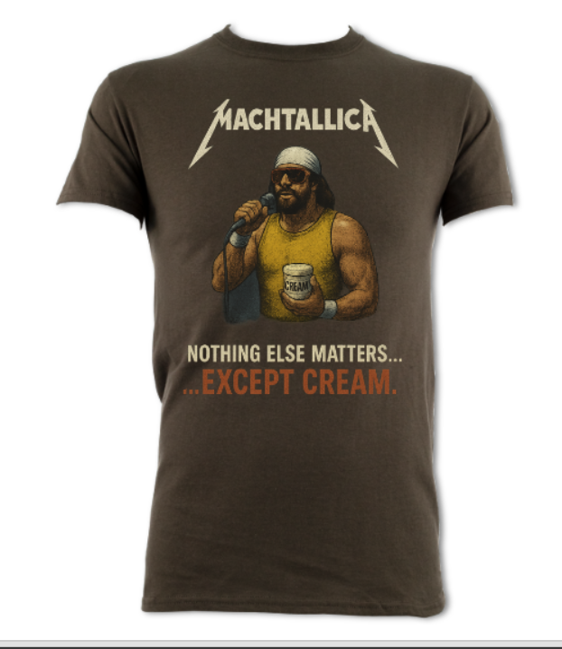 Machtallica Nothing Else Matters But Cream Short Sleeved t-shirt