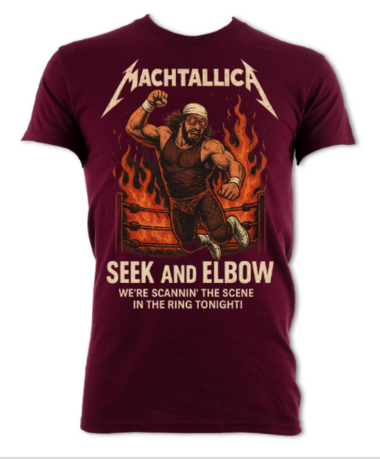 Machtallica Seek and Elbow Short Sleeved T-Shirt