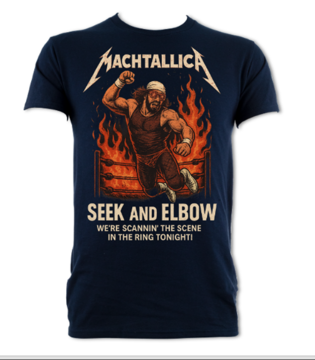 Machtallica Seek and Elbow Short Sleeved T-Shirt