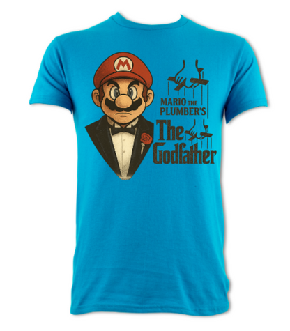 Mario The Plumber's The Godfather Short Sleeved T-Shirt