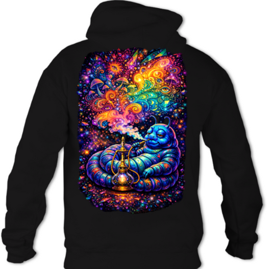 Mr Caterpillar's Hookah hoodie black