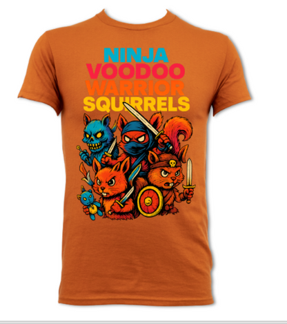 Ninja Voodoo Warrior Squirrels logo 2 Short sleeved t-shirt black