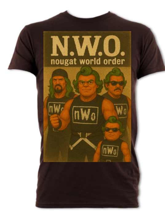 NWO NOUGAT WORLD ORDER OOMPA LOOMPA NWO PARODY Short Sleeved Tshirt
